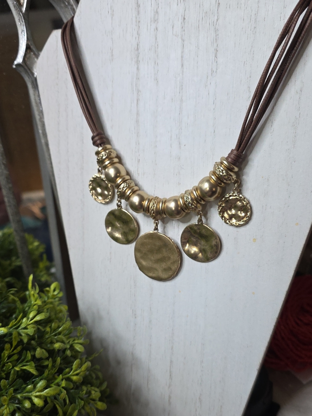 NWT Chico's Gold-Tone Coin Pendant Necklace